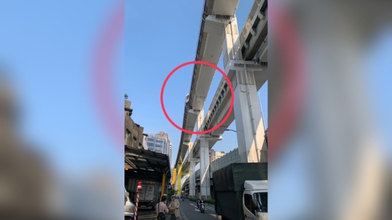 部份捷運(yùn)高架路軌疑有移位