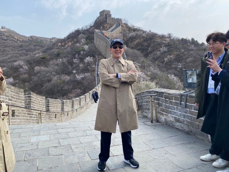 馬英九在長城上留影