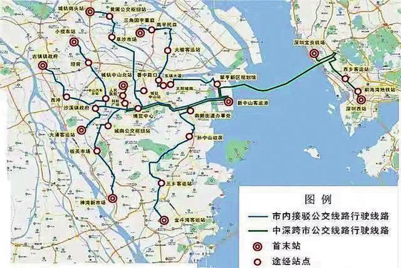 深中跨市公交計(jì)劃開通2條線路。