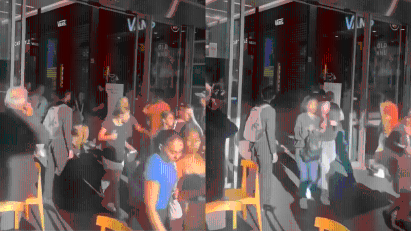 民眾魚貫逃出Westfield Bondi Junction商場(chǎng)。