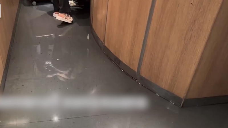 高鐵車廂進(jìn)水。