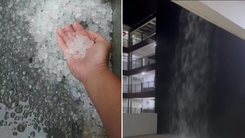 廣東新一雨來襲，汕尾下冰雹。