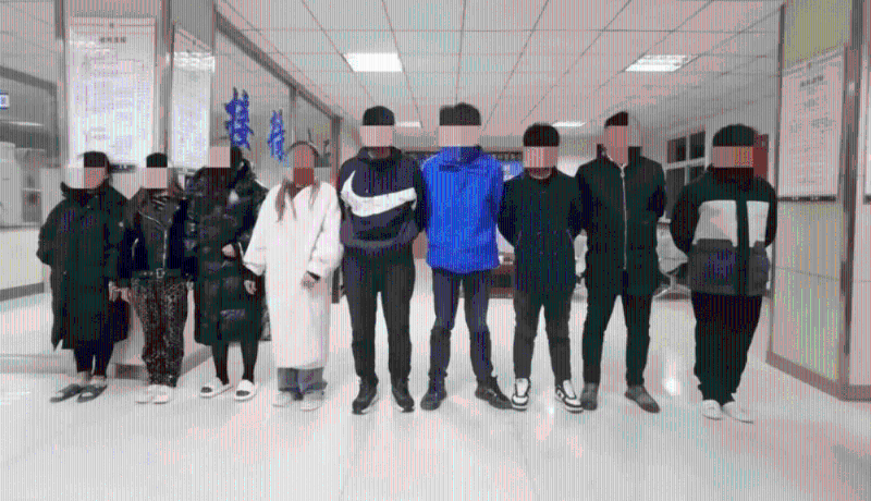 賣(mài)淫集團(tuán)主要犯罪嫌疑人5名，賣(mài)淫嫖娼人員11名。