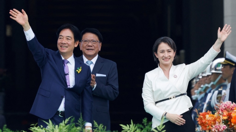 賴清德和蕭美琴今晨就職。 路透社