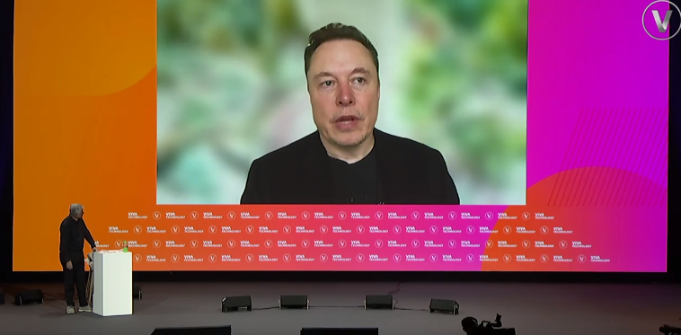 馬斯克23日通過視頻連線參加“歐洲科技創(chuàng)新展覽會(huì)” 圖自“歐洲科技創(chuàng)新展覽會(huì)”社交平臺(tái)賬號(hào)截圖 馬斯克23日通過視頻連線參加“歐洲科技創(chuàng)新展覽會(huì)” 圖自“歐洲科技創(chuàng)新展覽會(huì)”社交平臺(tái)賬號(hào)截圖