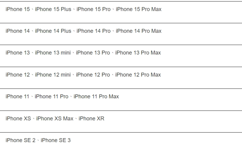 iPhone型號一覽 iPhone型號一覽
