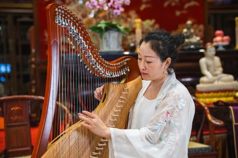 現(xiàn)場可欣賞古樂器箜篌的演奏，機(jī)會難逢。