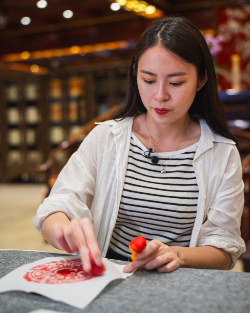 體驗拓印活動的朋友，可把拓印成品拿回家，為自己帶來祝福。