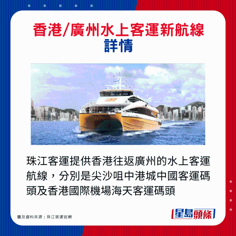 香港往返廣州水上客運新航線！5