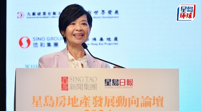 何永賢今早出席星島房地產(chǎn)發(fā)展動向論壇2024。 陳浩元攝