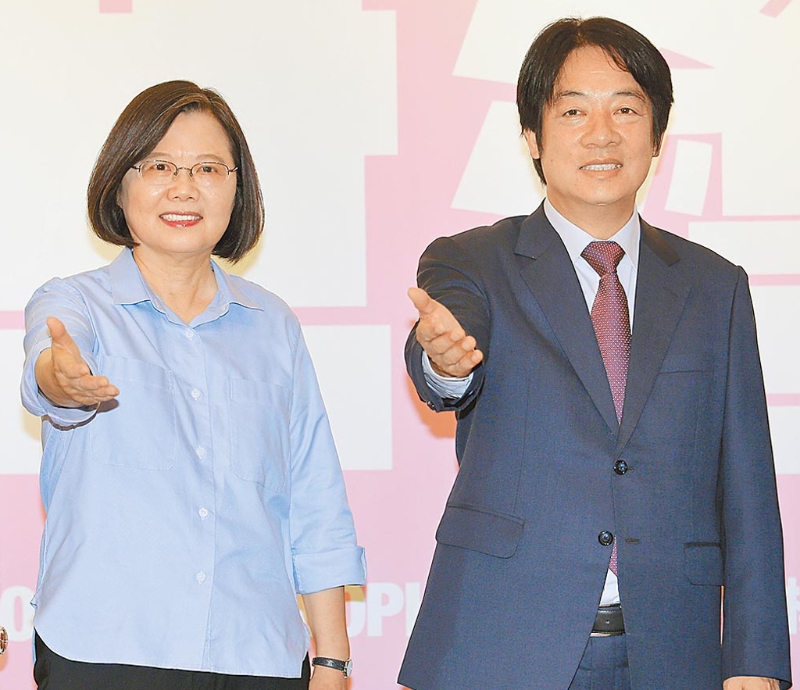 蔡英文（左）、賴清德（右）。 （資料照片）