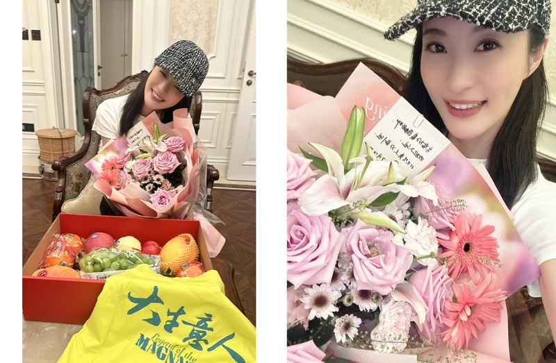 林夏薇透露陳曉最近看起來沒有不開心的樣子。（圖／翻攝自rosinalam IG）