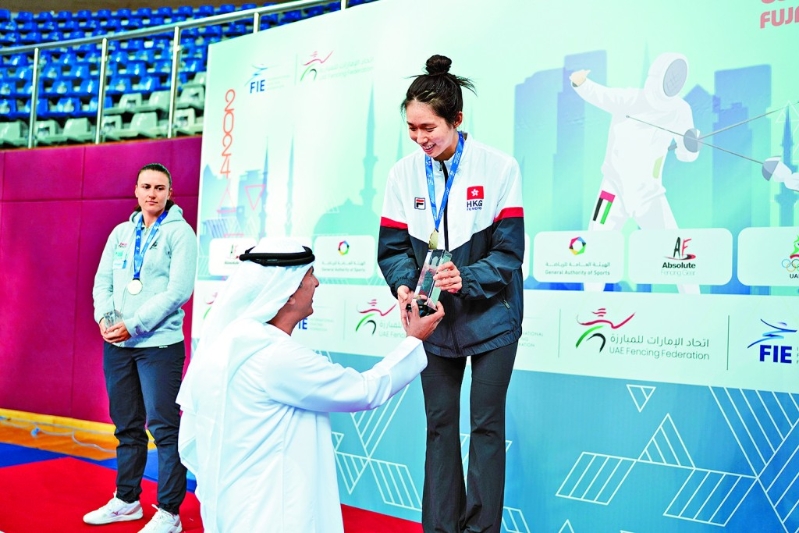 江旻博出戰(zhàn)女子重劍世界杯阿聯(lián)酋站，連贏6場斬獲冠軍。資料圖片