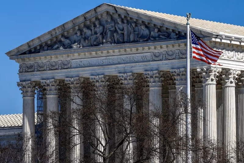 圖為美國(guó)最高法院外觀。