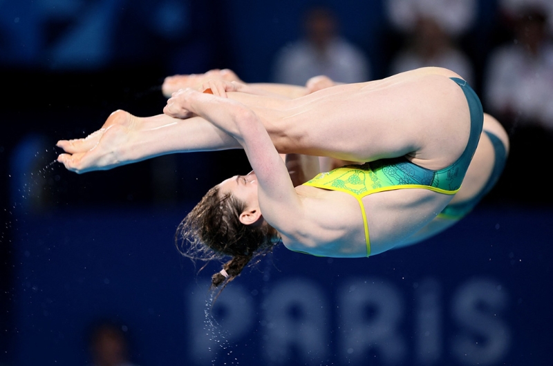 圖為澳洲跳水選手基妮（Maddison Keeney）27日出賽。