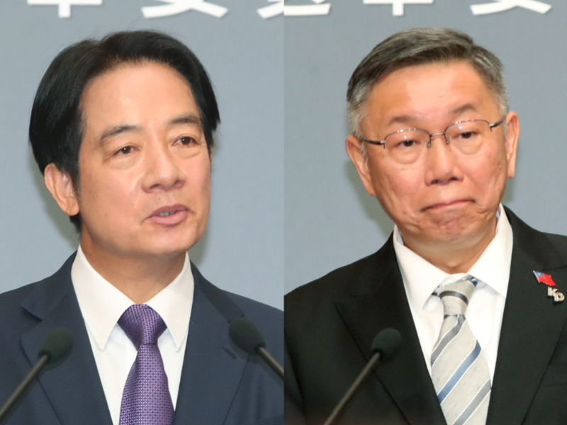 賴清德（左）、柯文哲（右）
