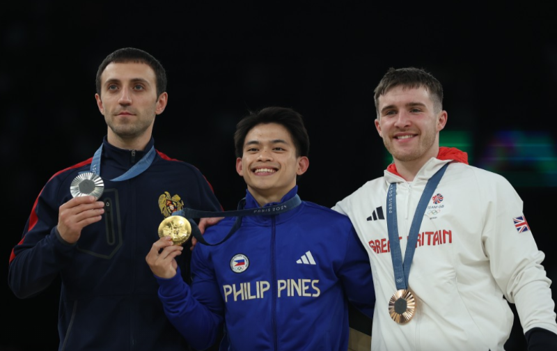 尤洛斬獲自由體操金牌。(新華社)