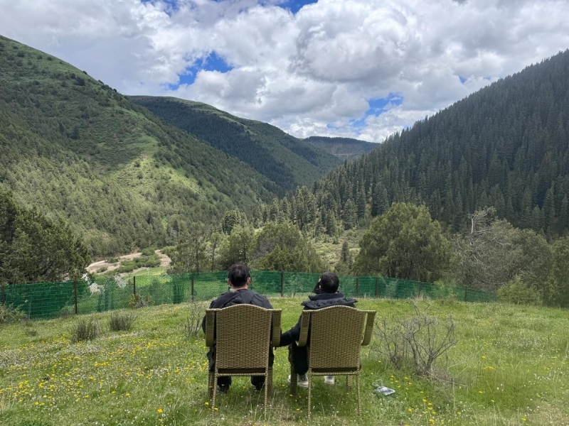 李連杰只上載利智的背面照。