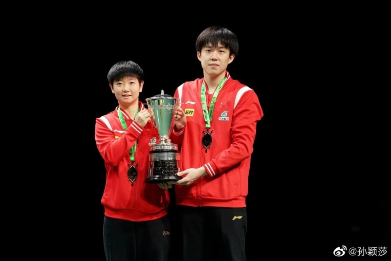 孫穎莎曾傳出疑與拍檔王楚欽在高檔餐廳親密用餐。