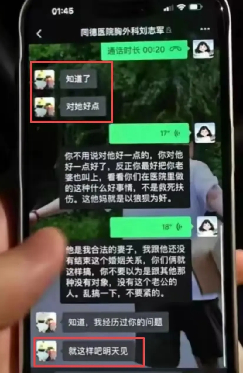 王先生與劉志軍的聊天記錄。