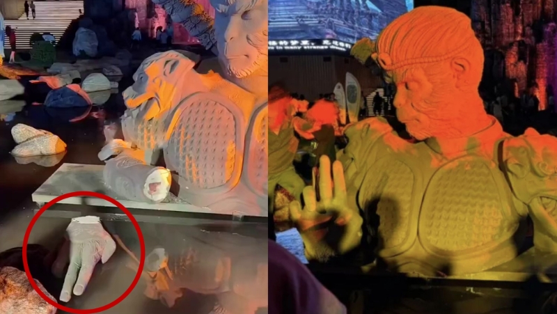 雕塑被打卡游客踩爛 雕塑被打卡游客踩爛