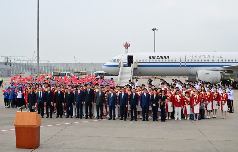 奧運代表團抵港情況。