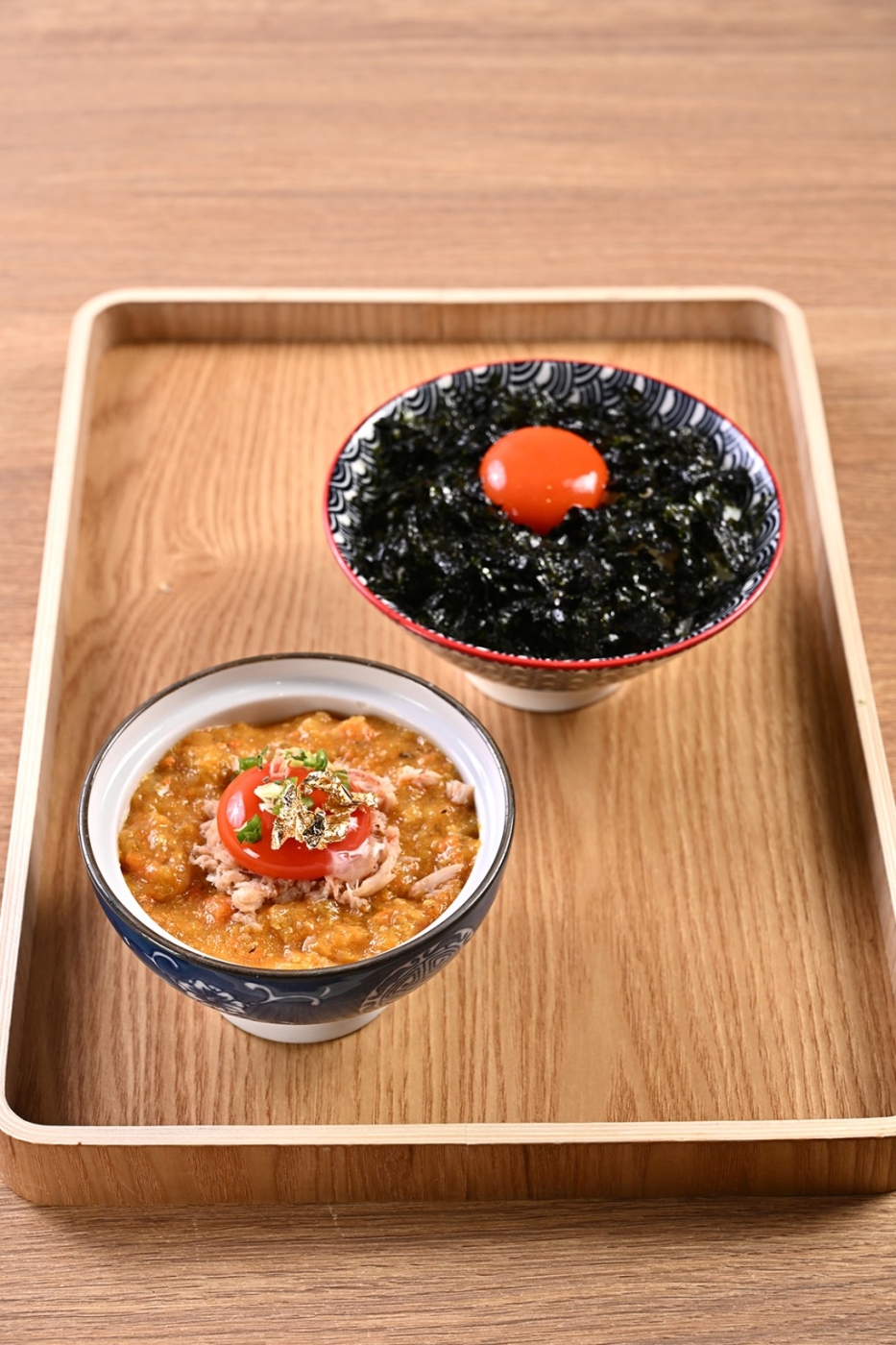 拆純蟹粉蟹皇蘭王拌飯 & 牛魔蘭王紫菜月見拌飯