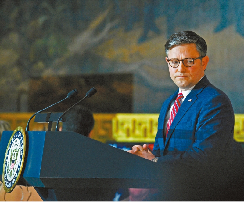 眾院議長(zhǎng)約翰遜。