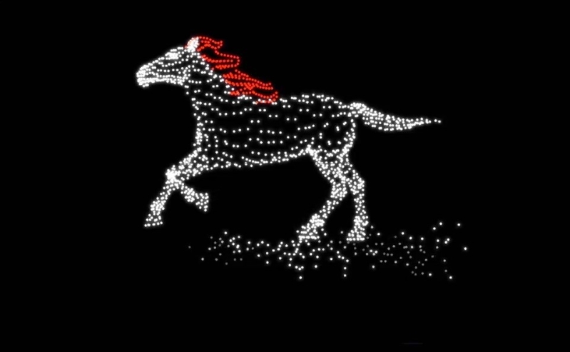 場景：駿馬。模擬圖片