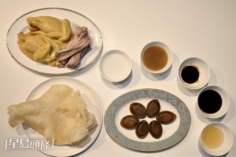 花膠皇與鮑魚互相提升鮮味。