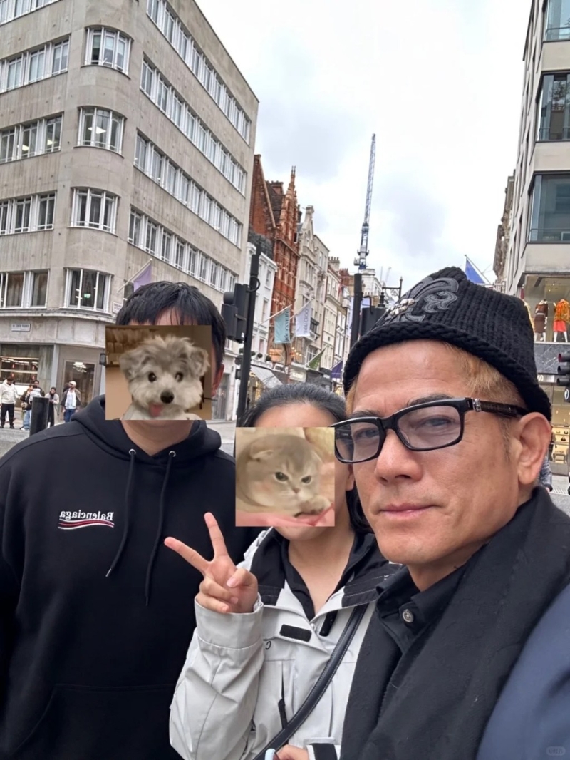 留學生與郭富城的合照