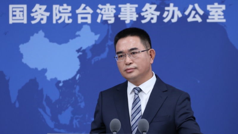 國臺辦發(fā)言人陳斌華。 中新社