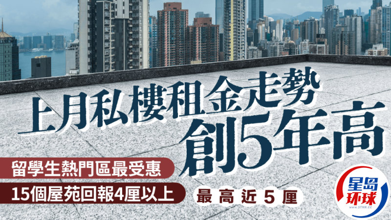 香港私樓呎租連升7個(gè)月 香港私樓呎租連升7個(gè)月