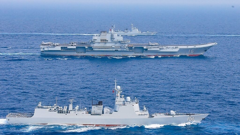 解放軍遼寧艦航母編隊?！　≠Y料圖