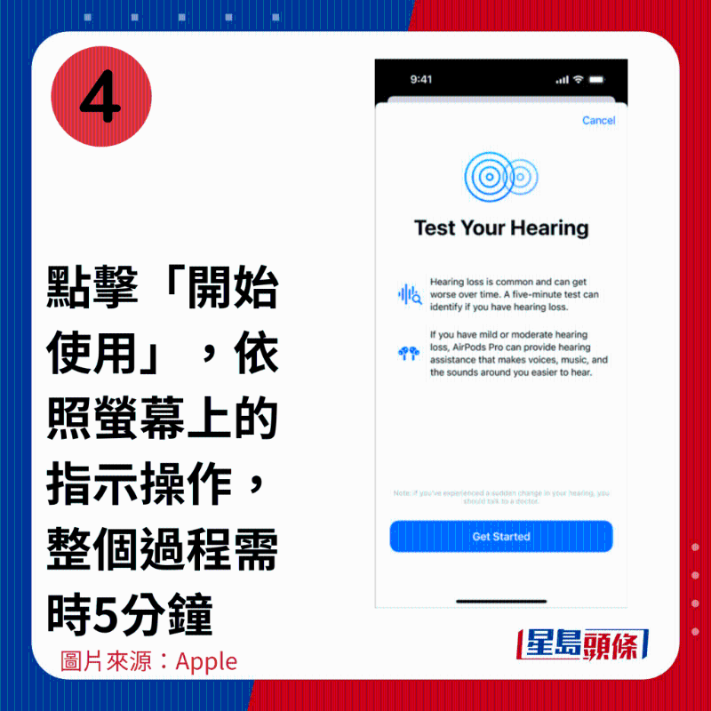 4.點(diǎn)擊「開始使用」，依照螢?zāi)簧系闹甘静僮?，整個(gè)過程需時(shí)5分鐘
