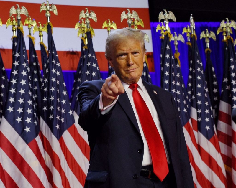 特朗普（圖）回鍋當(dāng)選美國總統(tǒng)，前“立委”郭正亮認(rèn)為，特朗普的報(bào)仇名單，是玩真的。