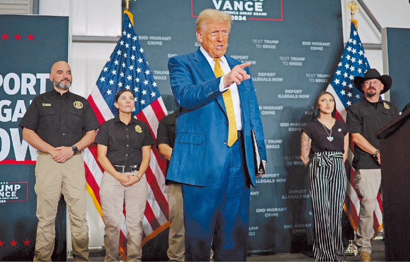 特朗普擬強(qiáng)力驅(qū)逐無證移民。