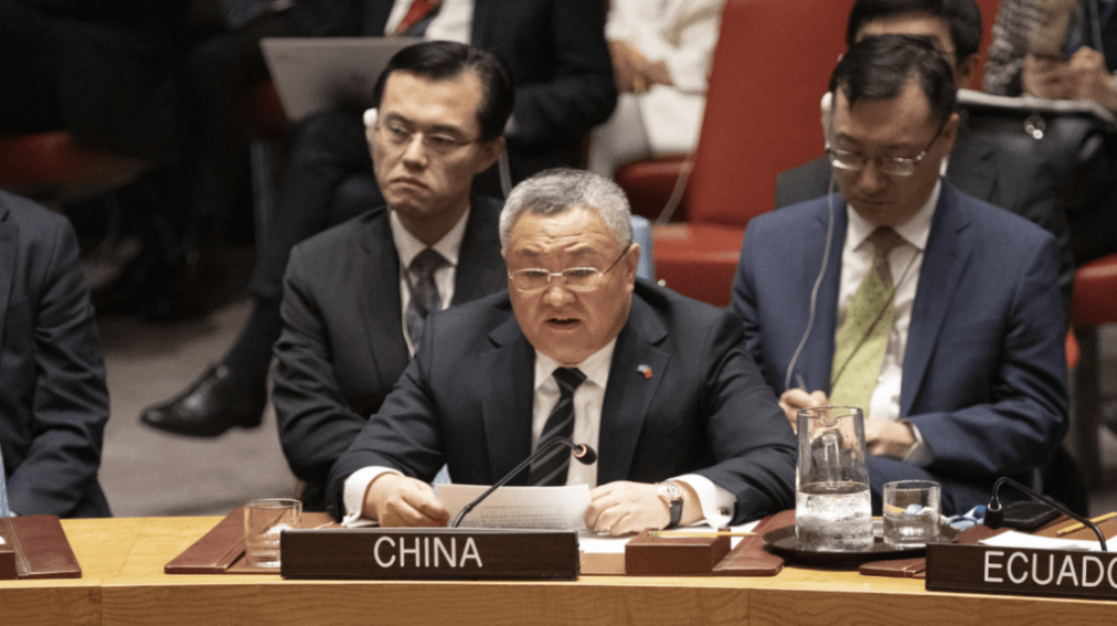 中國常駐聯(lián)合國代表傅聰則批評，當(dāng)每次美國行使否決權(quán)來保護(hù)以色列時(shí)，加沙死亡人數(shù)就會(huì)上升。 資料圖片.png