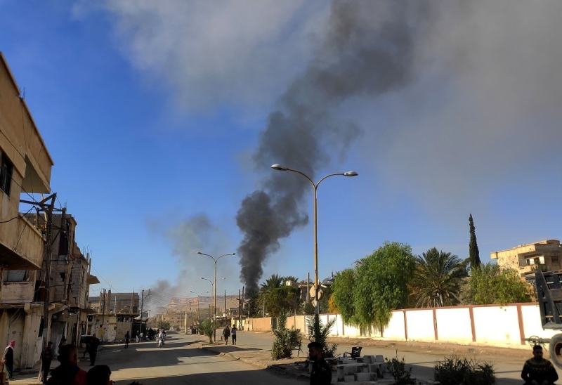 以軍空襲敘利亞歷史名城巴爾米拉。 新華社