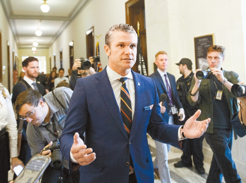 國防部長提名人赫格塞斯。