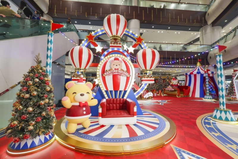 青衣城以《夢幻圣誕馬戲樂園》為主題，滿滿熱鬧氣氛。