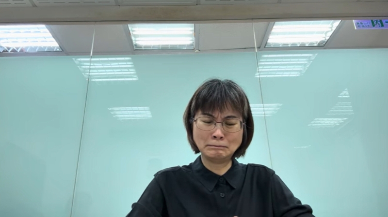 謝宜容昨天在YouTube上傳影片，向輕生同仁、死者家屬、北分署及社會(huì)大眾道歉。