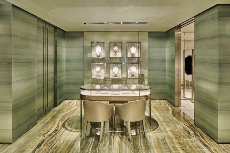 新增設(shè)的Giorgio Armani高級(jí)珠寶專區(qū)。 （GA廣東道店）