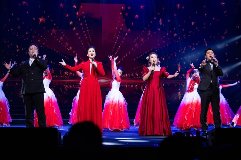 這是9月21日拍攝的文藝晚會(huì)現(xiàn)場。新華社記者 張金加 攝