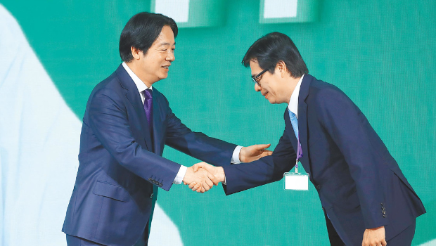 賴清德（左）、陳其邁（右）