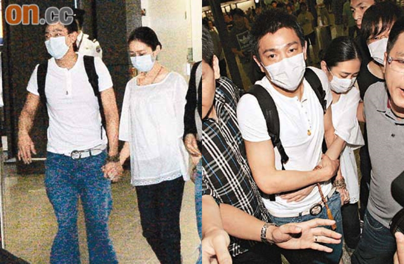 劉德華、朱麗蒨當(dāng)年在機(jī)場牽手認(rèn)愛。