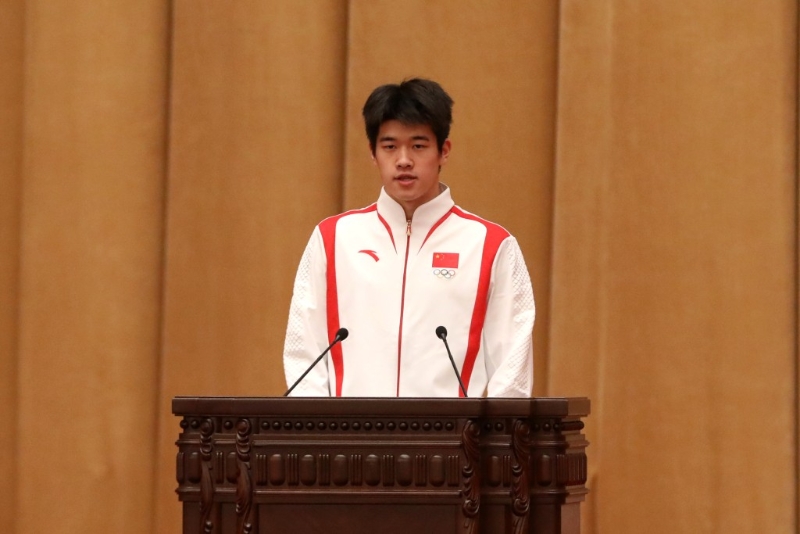 潘展樂于巴黎奧運(yùn)打破100自世界紀(jì)錄奪金。 中新社