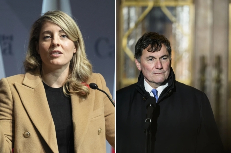 加拿大外交部長(zhǎng)梅拉妮·喬利（左）和財(cái)政部長(zhǎng)多米尼克·勒布朗（右）