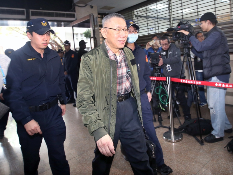 柯文哲再被押回拘留。 中時