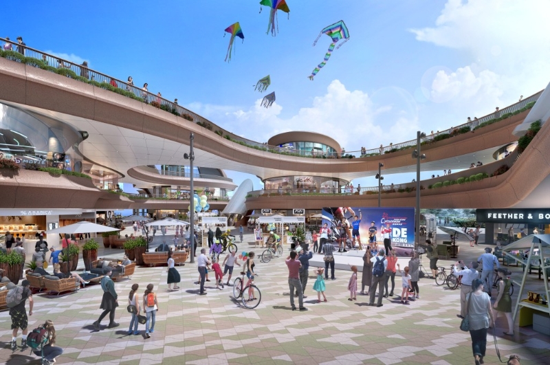 取用西沙獨(dú)有的山巒及海洋元素，場地主要采用流線形設(shè)計(jì)，更加入綠色植物及四季花卉的園境概念，打造全新綠色空間。